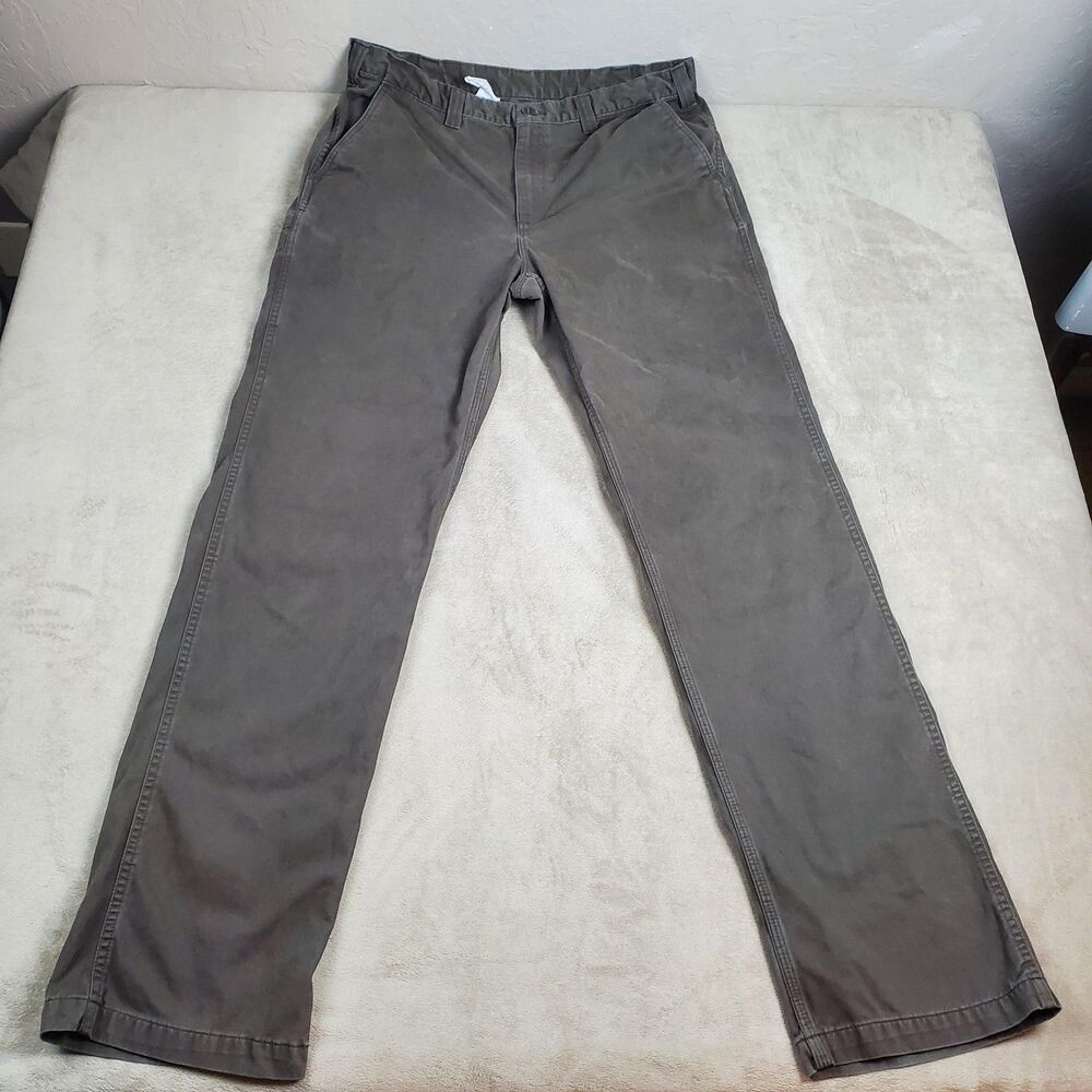 Carhartt Pants Mens 38x36 Brown Relaxed Fit Cotton Workwear Straight Leg Chino